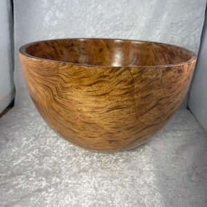 Exotic Burl Wood Hand Carved Bowl